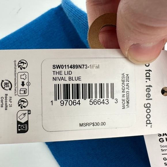 Smartwool The Lid Beanie Nival Blue Merino Wool Knit Hat SW011489N73 Kids - Picture 4 of 5